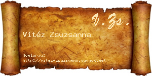 Vitéz Zsuzsanna névjegykártya